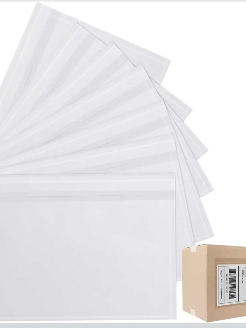 Clear Self-Seal Shipping Label Bags - Pack of Heavy-Duty Label Pouch (50)